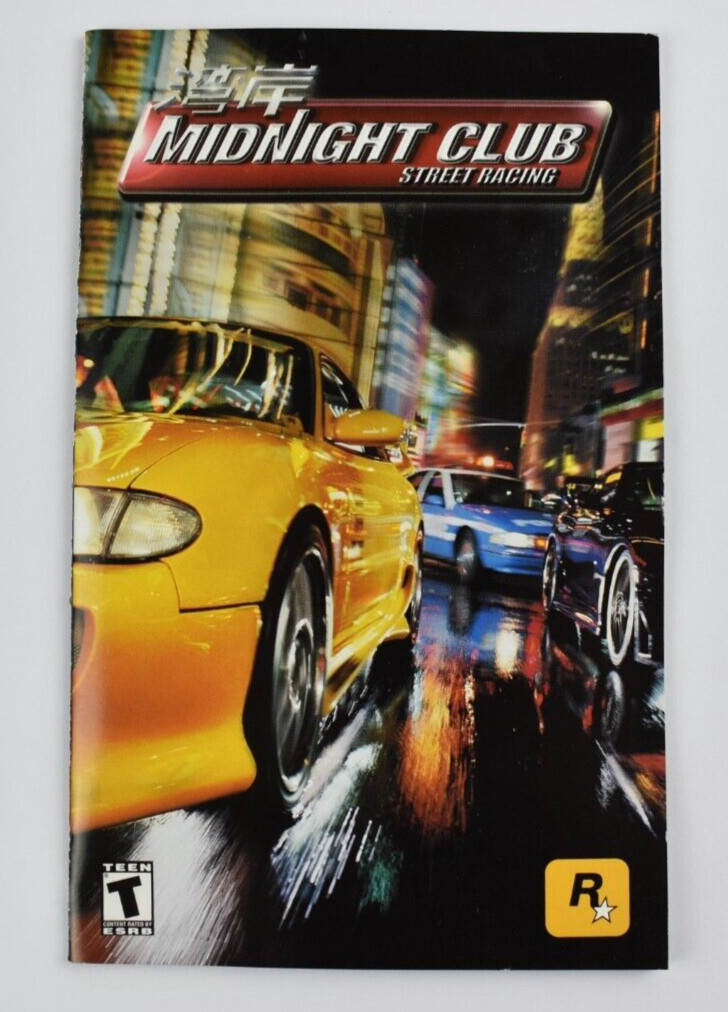 Midnight Club Street Racing PS2 PlayStation 2 Authentic Instruction Manual Only