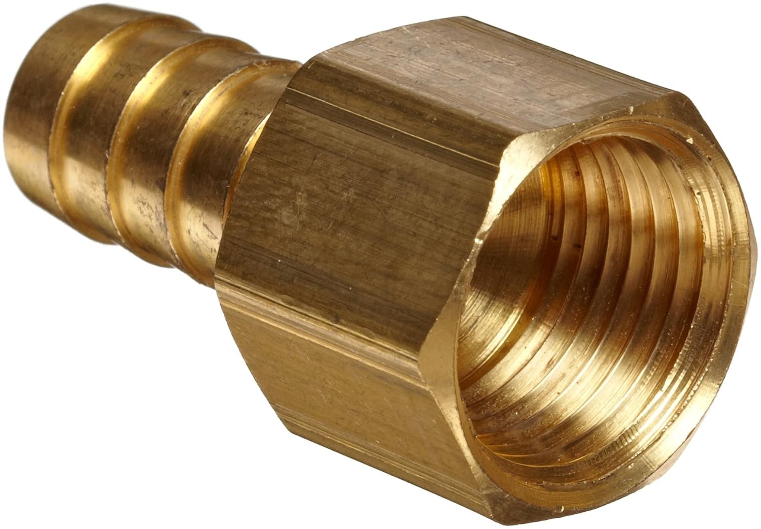Brass Hose Fitting Connector 3/8 Inch Barb x 1/2 Inch Female Pipe