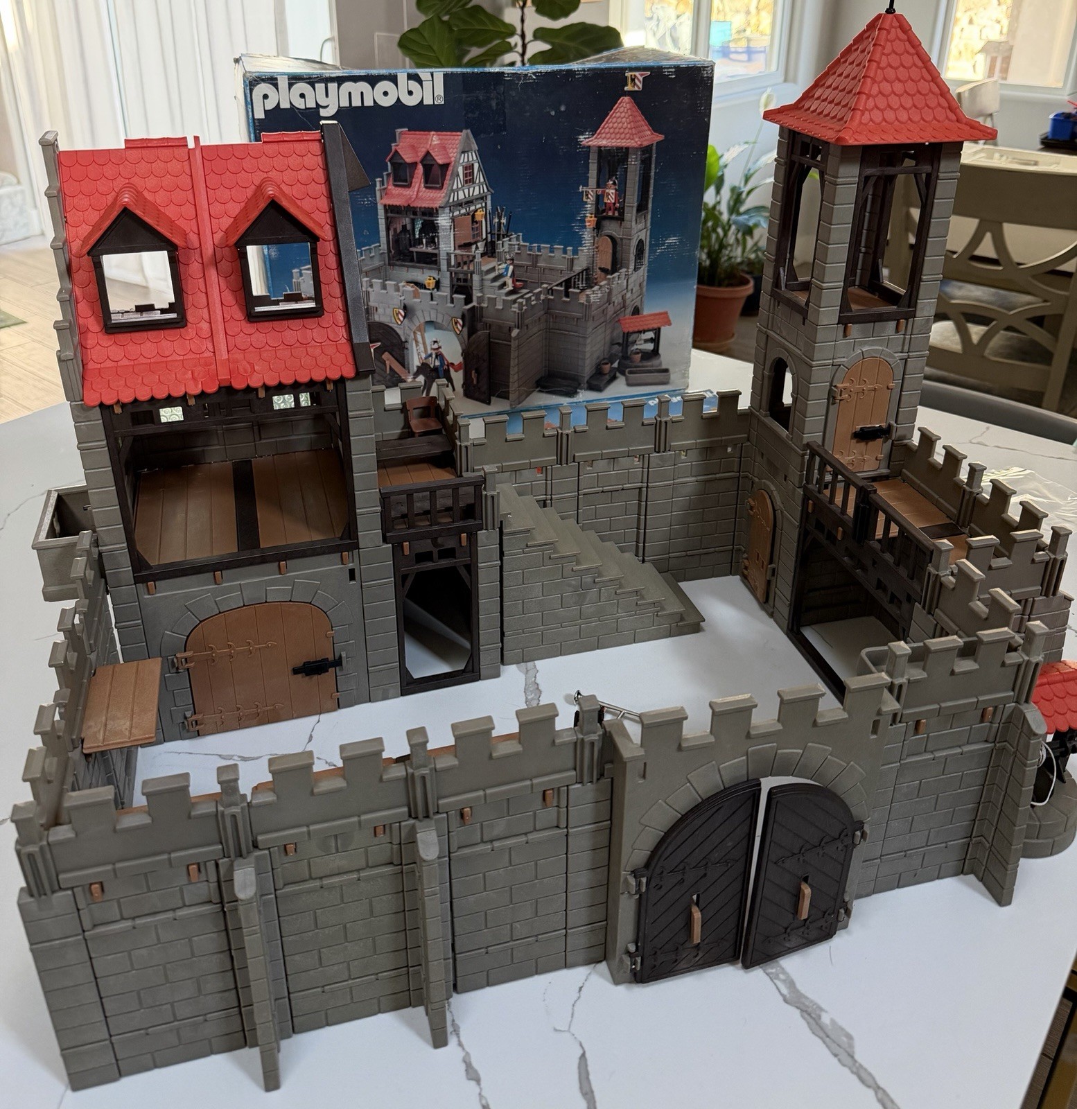 Vintage 1985 Playmobil Castle Set 3450 W/ Box Instructions West Germany Read