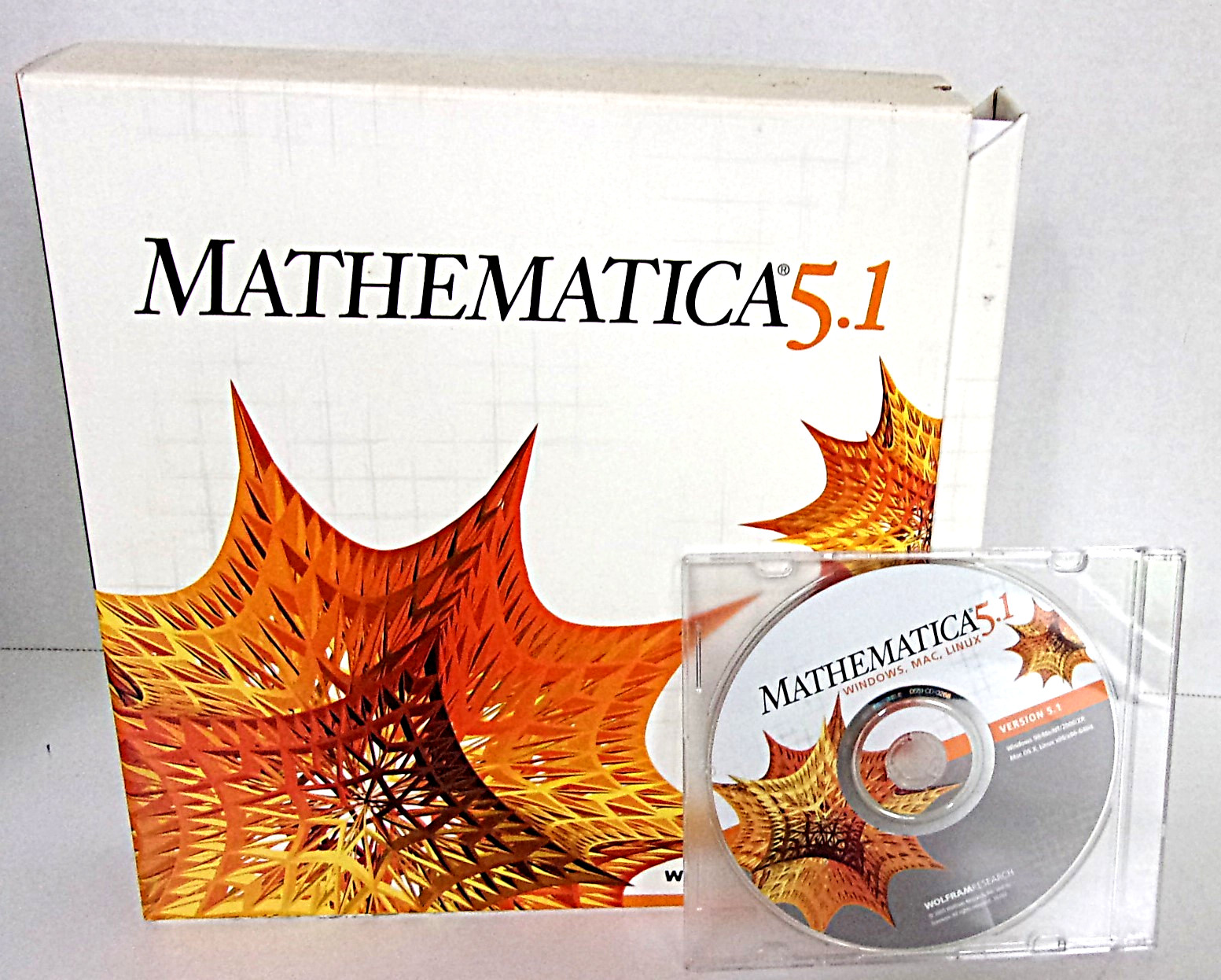 2005 Mathematica 5.1 w/CD, Getting Started Book and Installation
