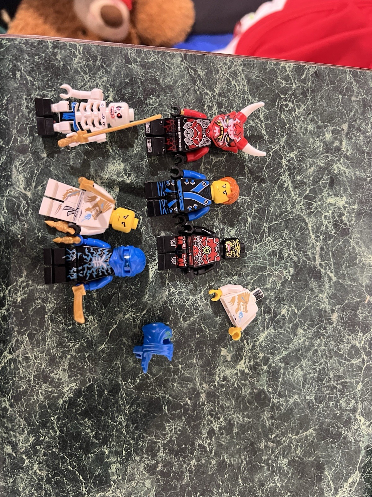 Lego ninjago Retired Minifigs Lot Of 6 And Extra Pieces Zane Dx , Airjitsu Jay