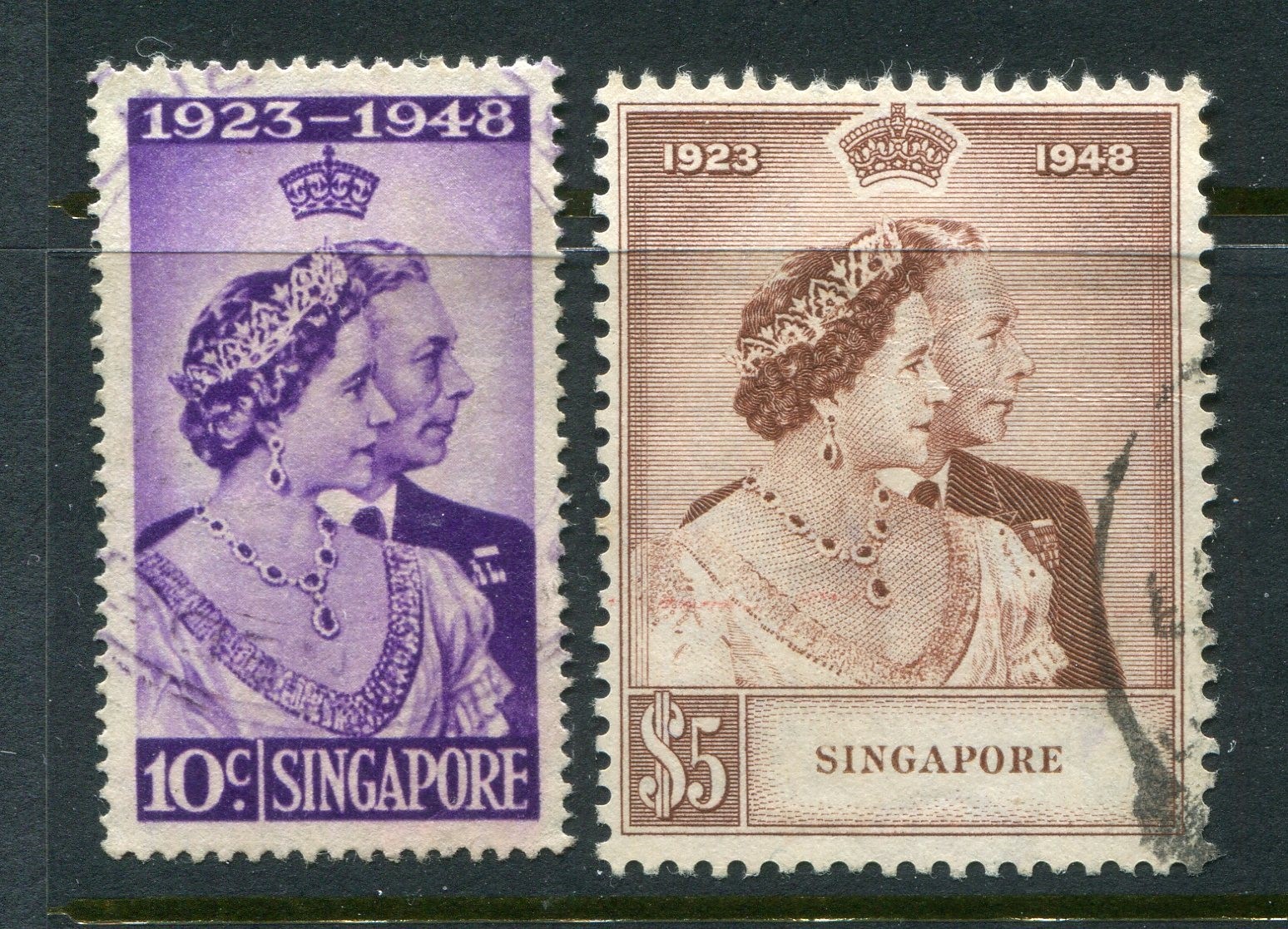 Singapore #21-22 Silver Wedding Complete Set [Used]