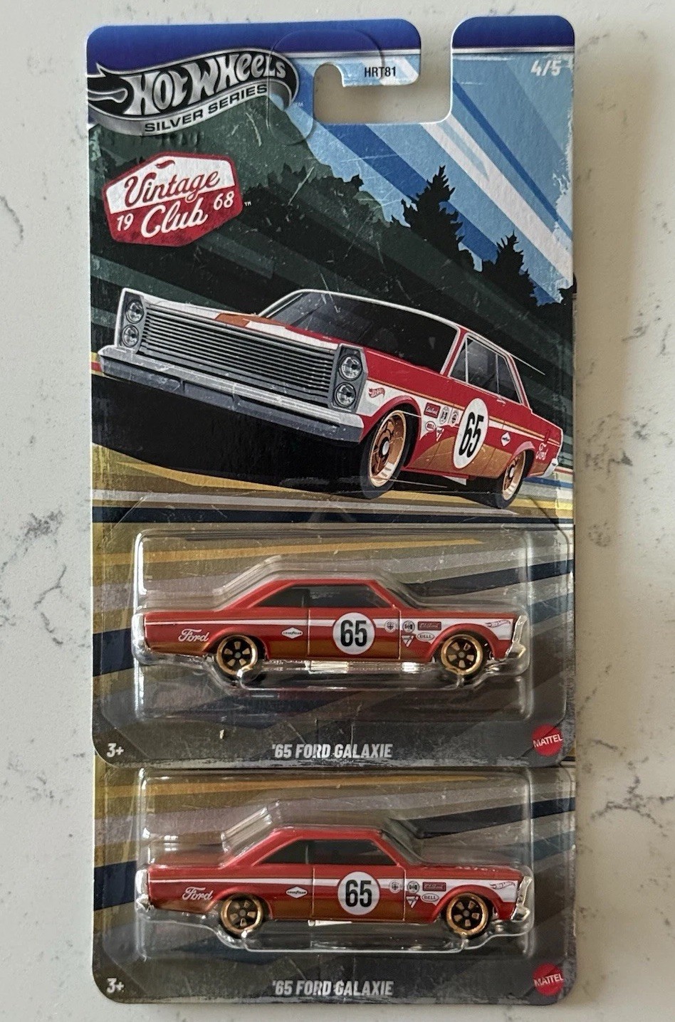 Hotwheels Silver Series Vintage Club 65 Ford Galaxie Lot Of 2