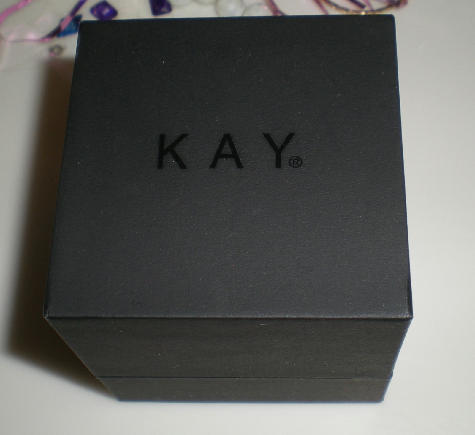 KAY Jewelers Empty Black RING Presentation Box   ** Please read description**