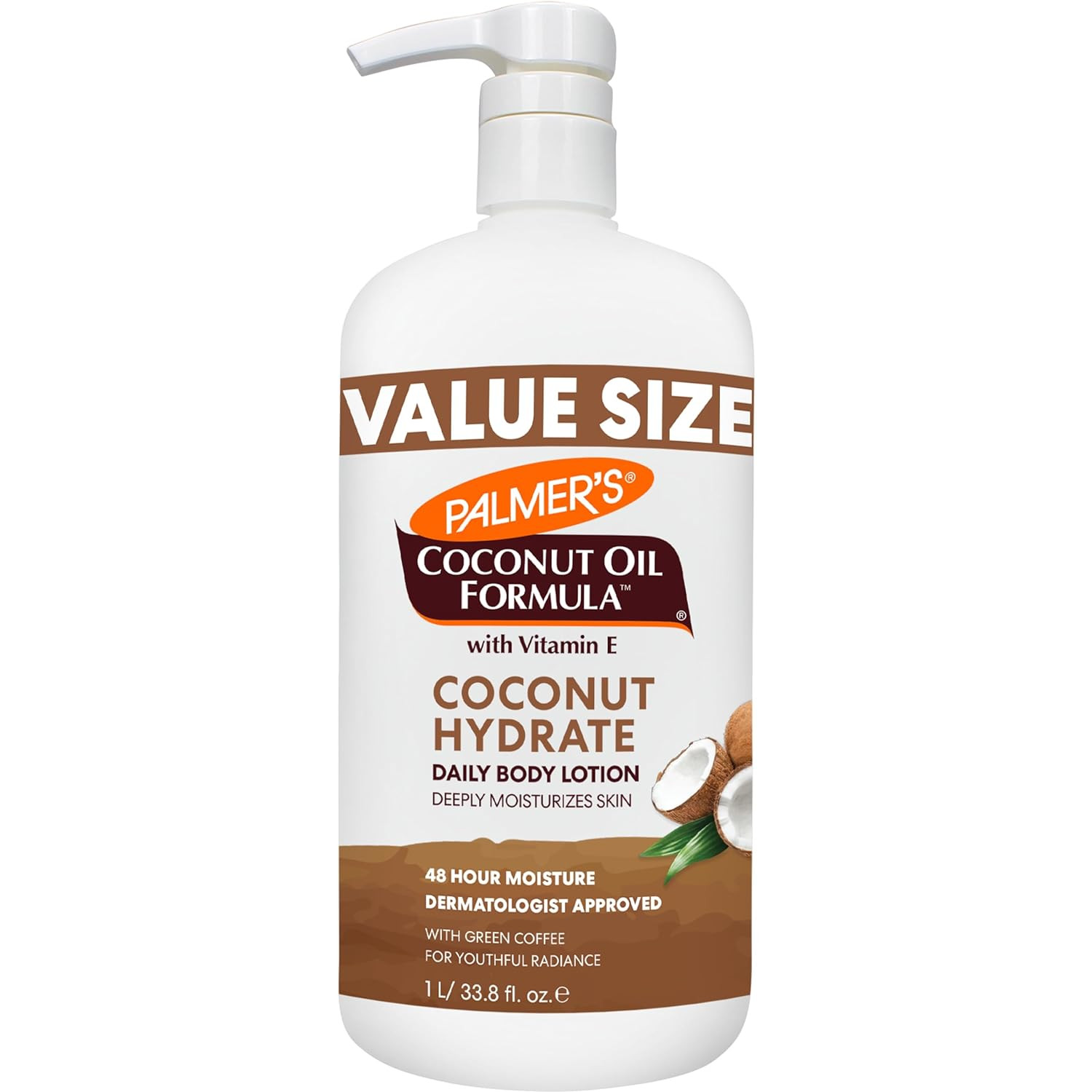 Coconut Oil Formula Body Lotion for Dry Skin, Hand & Body Moisturizer (Pack of 1