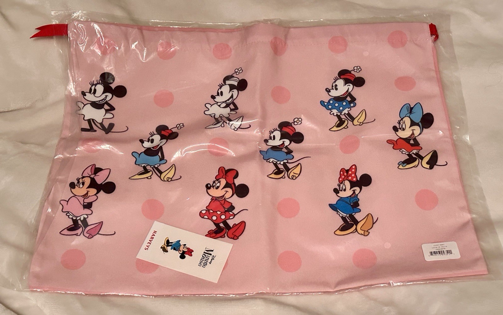 Harvey's Seatbelt Minnie Mouse Lots of Dots Polka Dots Dust Bag Cover New