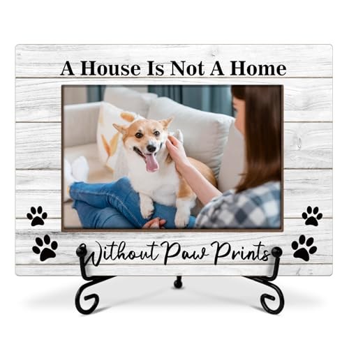Dog Picture Frame, A House Is Not A Home Without Paw Prints Photo Frame, Dog 