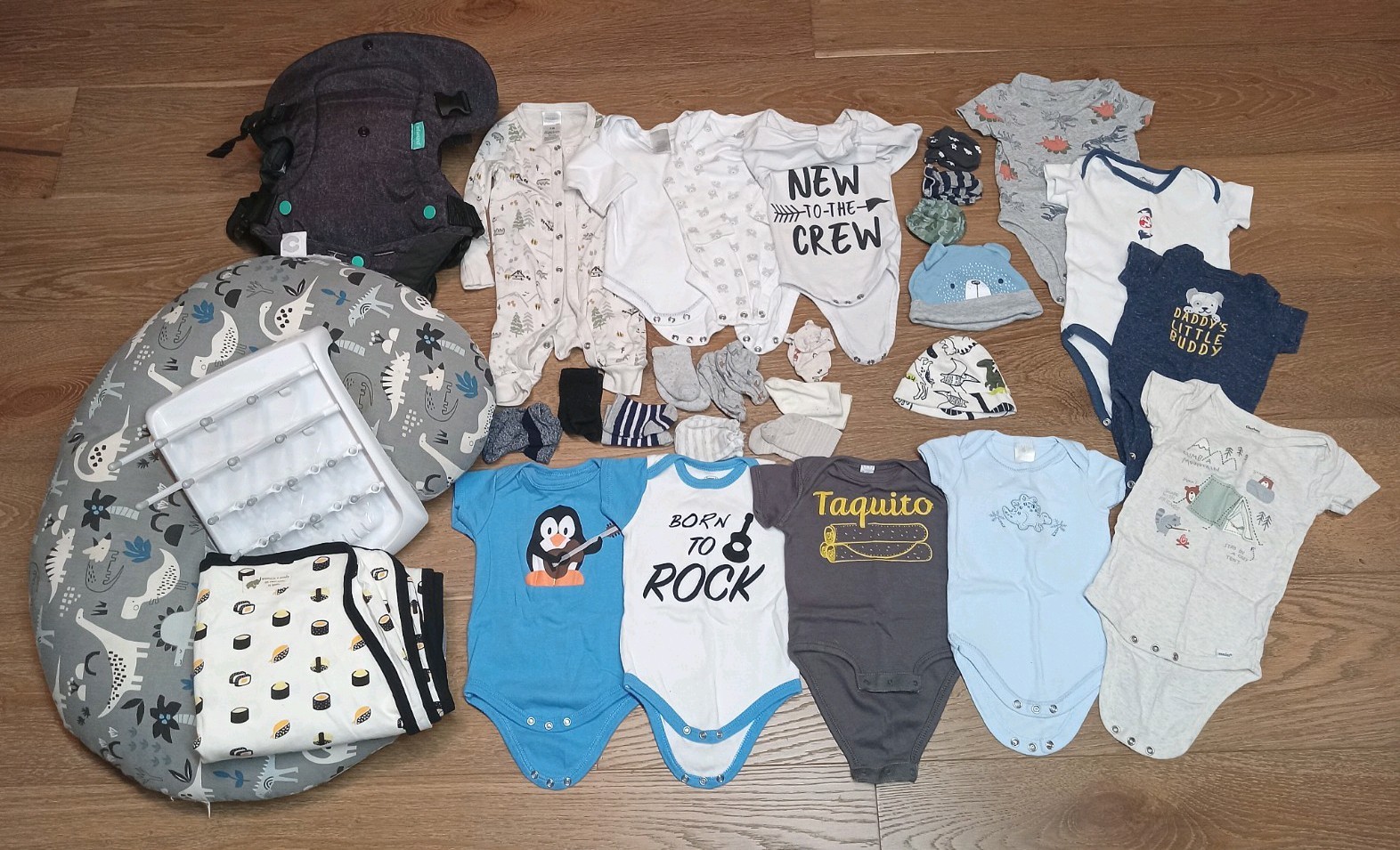 Flip 4-in-1 Carrier Huge Baby Boy Clothes Bundle 0-6M Luvable Friends Gerber