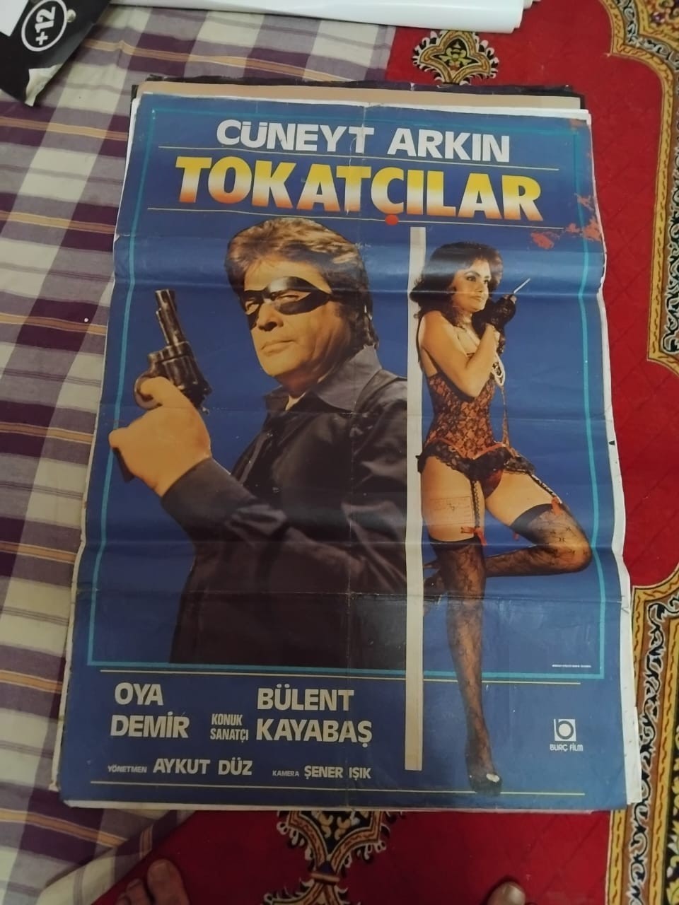 Original Movie Poster Cuneyt Arkin Tokatcilar Turkish Cinema Sheet Aya Demir