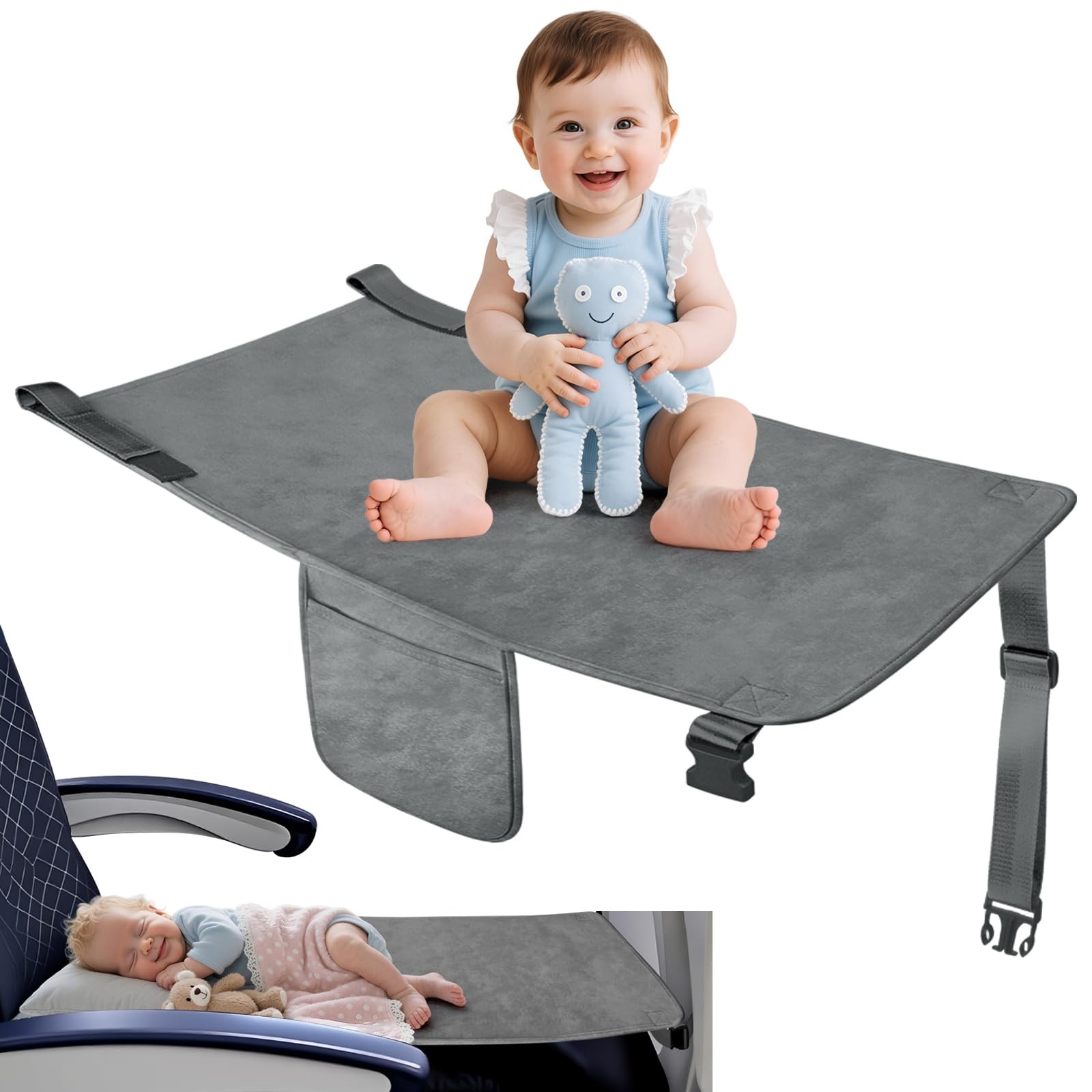 Toddler Airplane Bed & Seat Extender for Plane Travel - Portable & Comfy