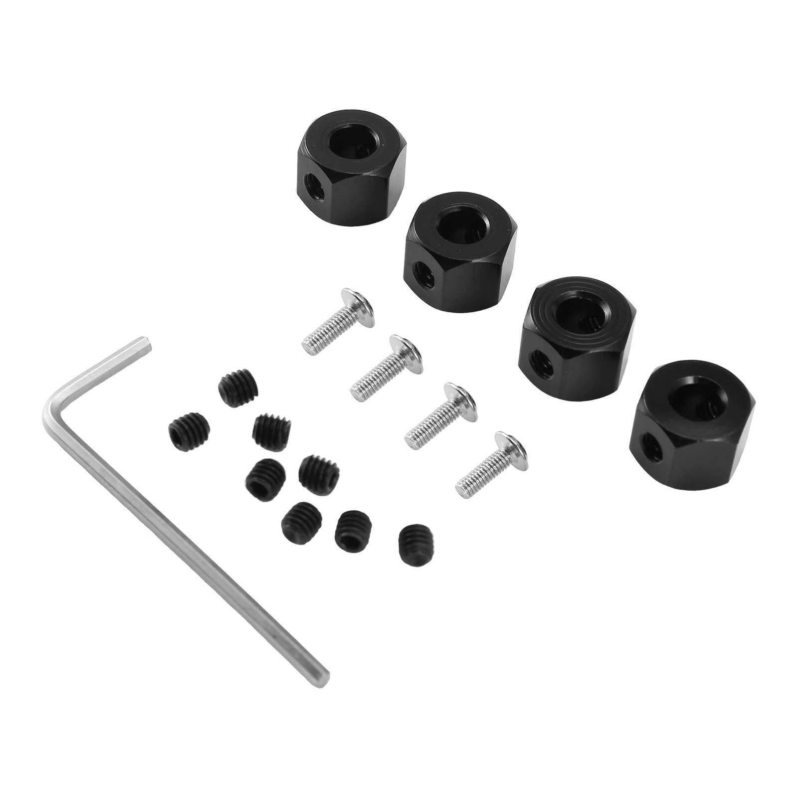 4PCS 5mm to 12mm Metal Combiner Wheel Hub Hex Adapter for  D12 C14 C24 C346353