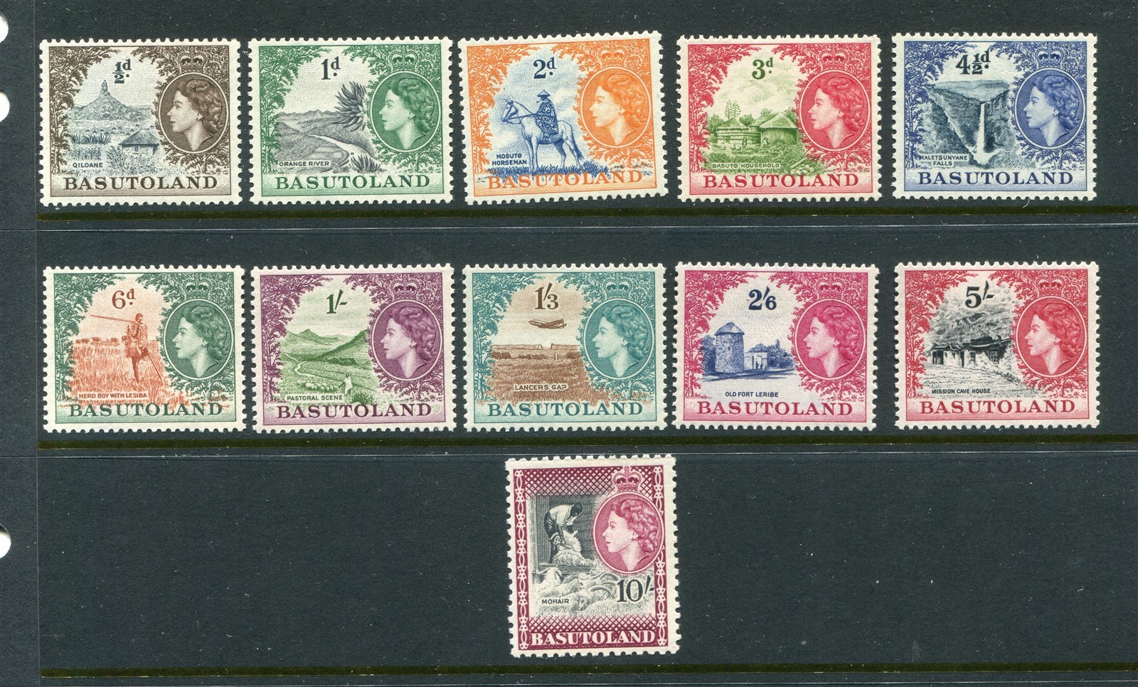 Basutoland #46-55 Elizabeth II Complete Set [Mint Lightly Hinged]