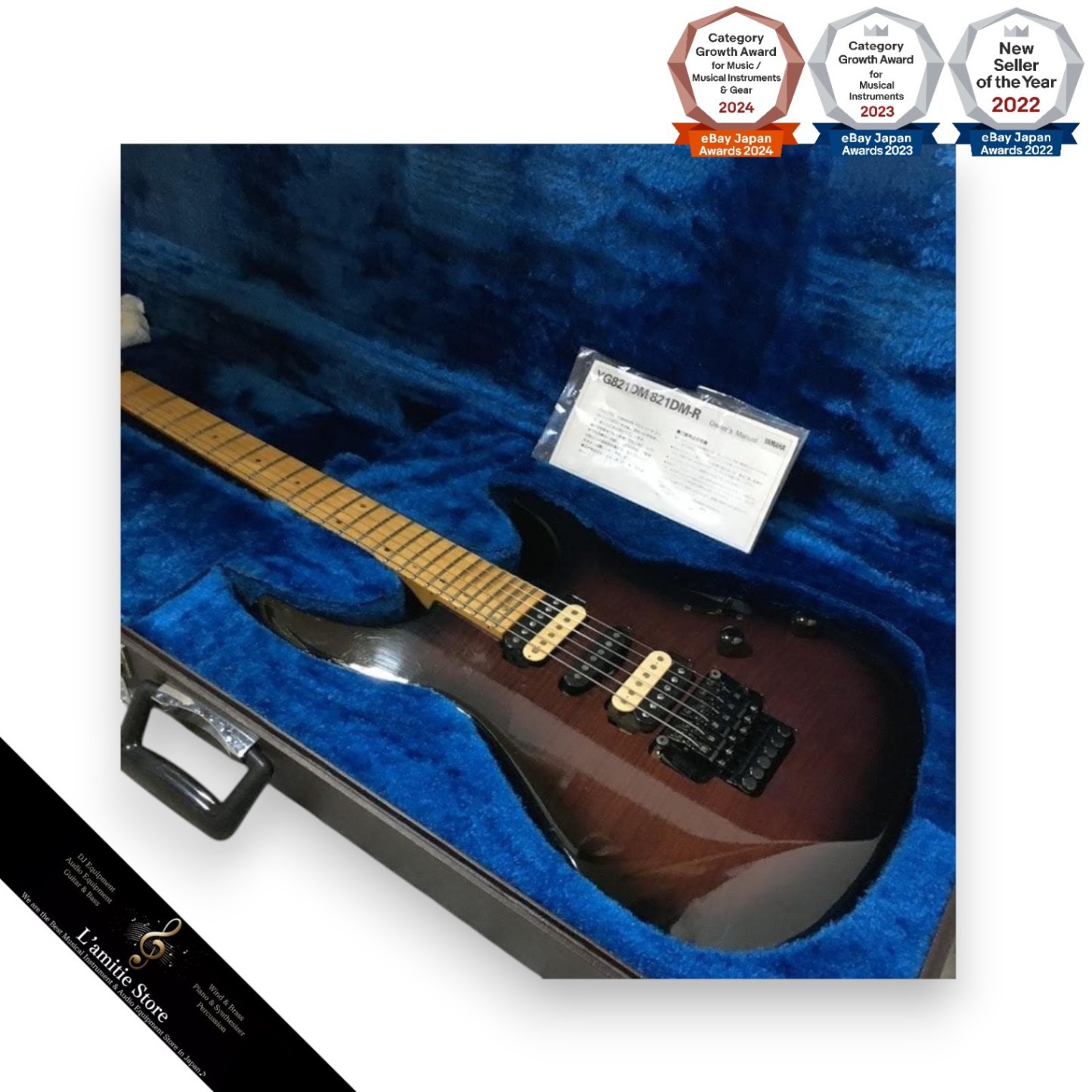 Yamaha YG821DMR Reverse Head Guitar Rare Model with Hard Case