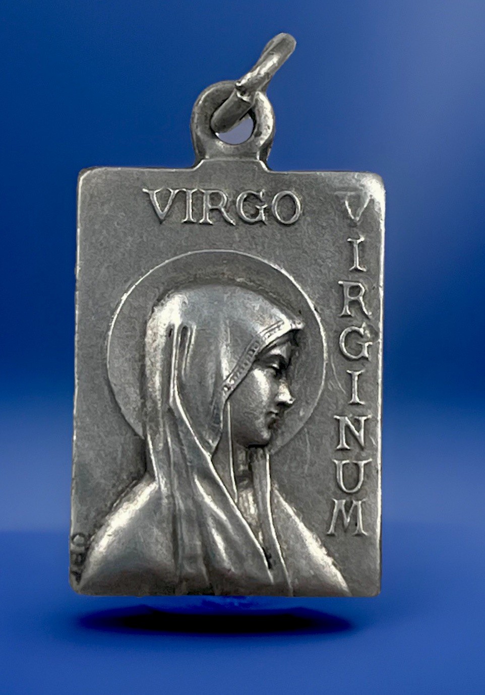 Vintage Catholic Signed OBC Mary, Our Lady of Lourdes Virgo Virginum Medal