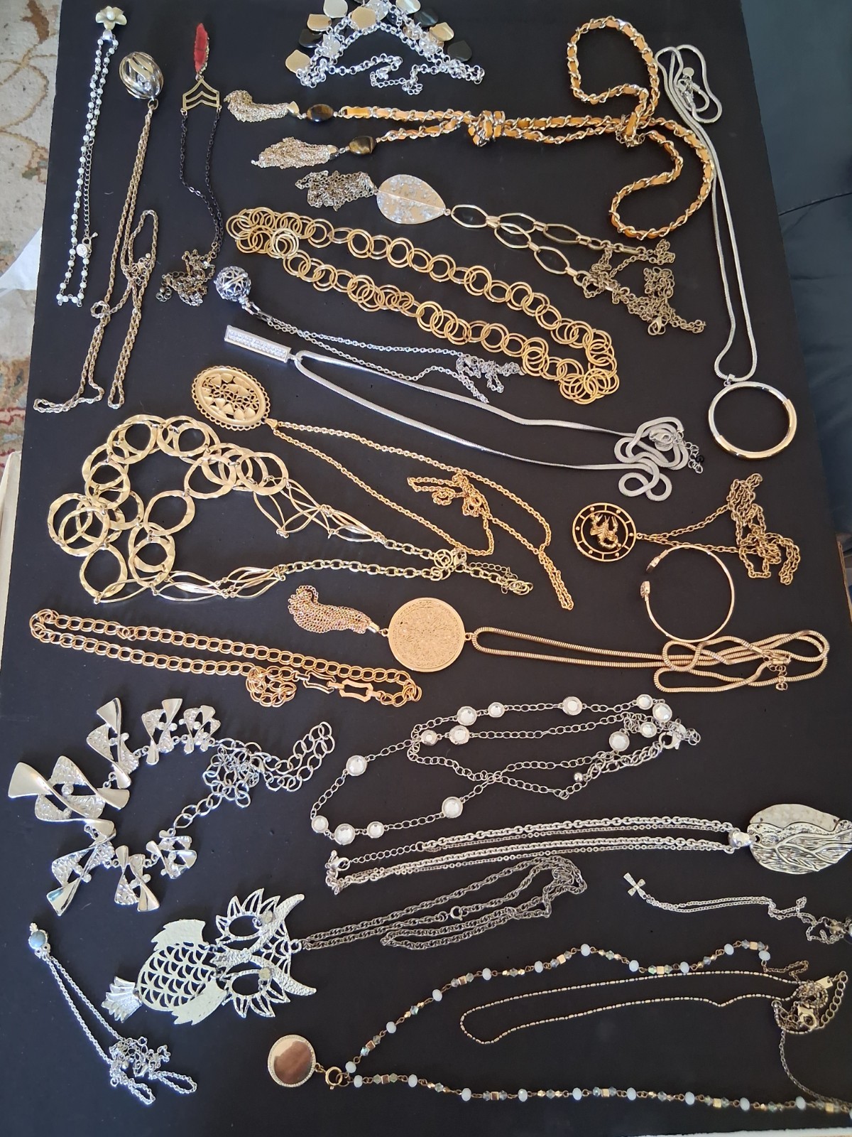 Fashion Jewelry Mixed Lot Necklace Bracelet Pendant Earrings Gold Silver