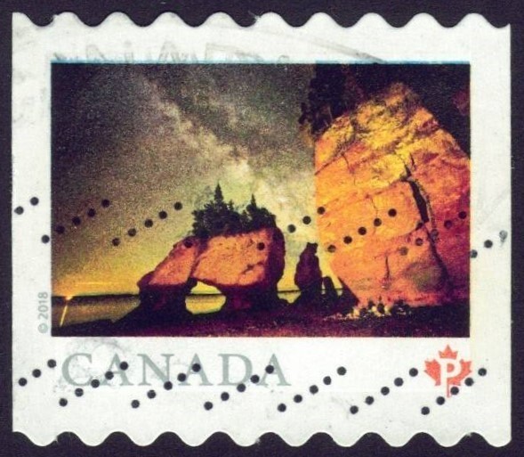 Canada sc#3063 From Far and Wide: Hopewell Rocks, New-Brunswick, from Coil- Used