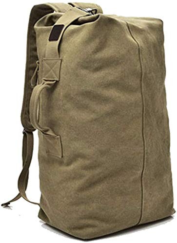 Military Duffel Bag Top Load Double Strap Canvas Backpack Army Travel Big Siz...