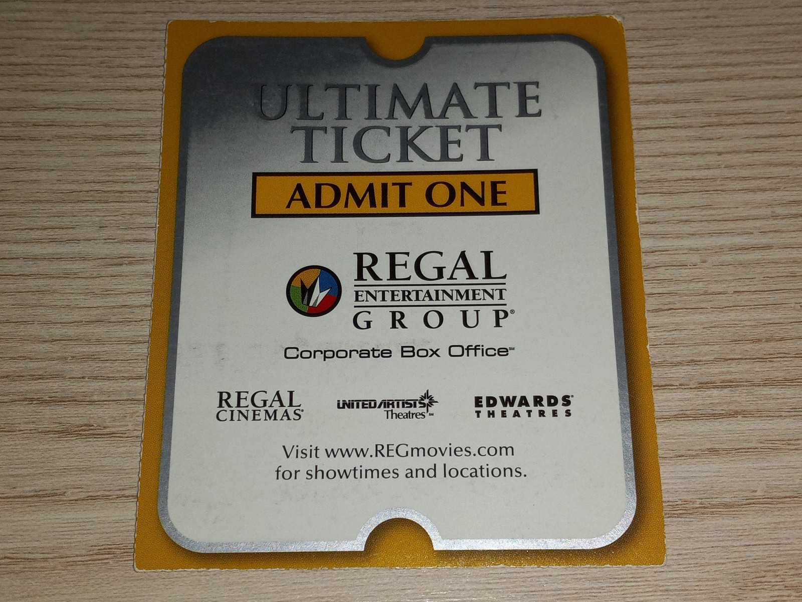 Regal, Regal Edwards, Regal UA (United Artists) - Prepaid Movie Ticket