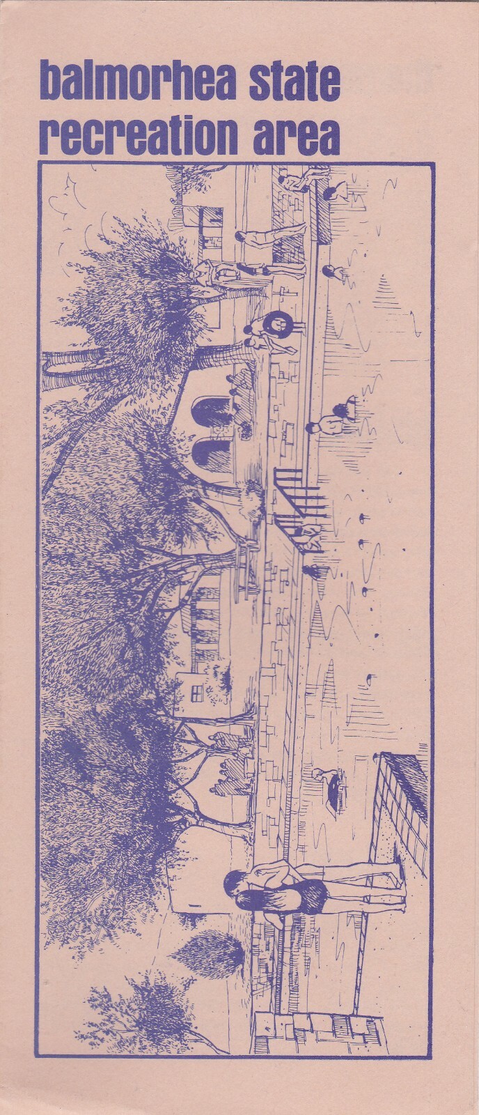 1985 Balmorhea State Recreation Area Toyahvale Texas Brochure