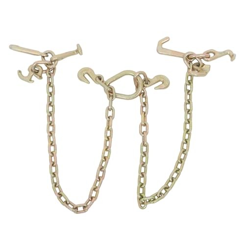  5/16in 3 FT 5400LBS Tow Chain Grade 70 V - Bridle Chain with RJT Cluster 