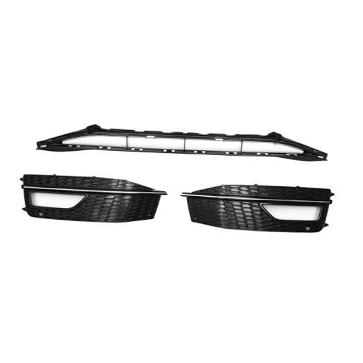  Front Lower Hood Bumper Grille Grill Fog Light Grille Cover for Audi A4 B8PA 