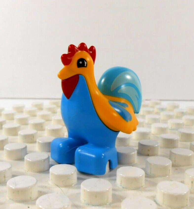Lego Duplo Figure Rooster multicolor blue/pale blue tail