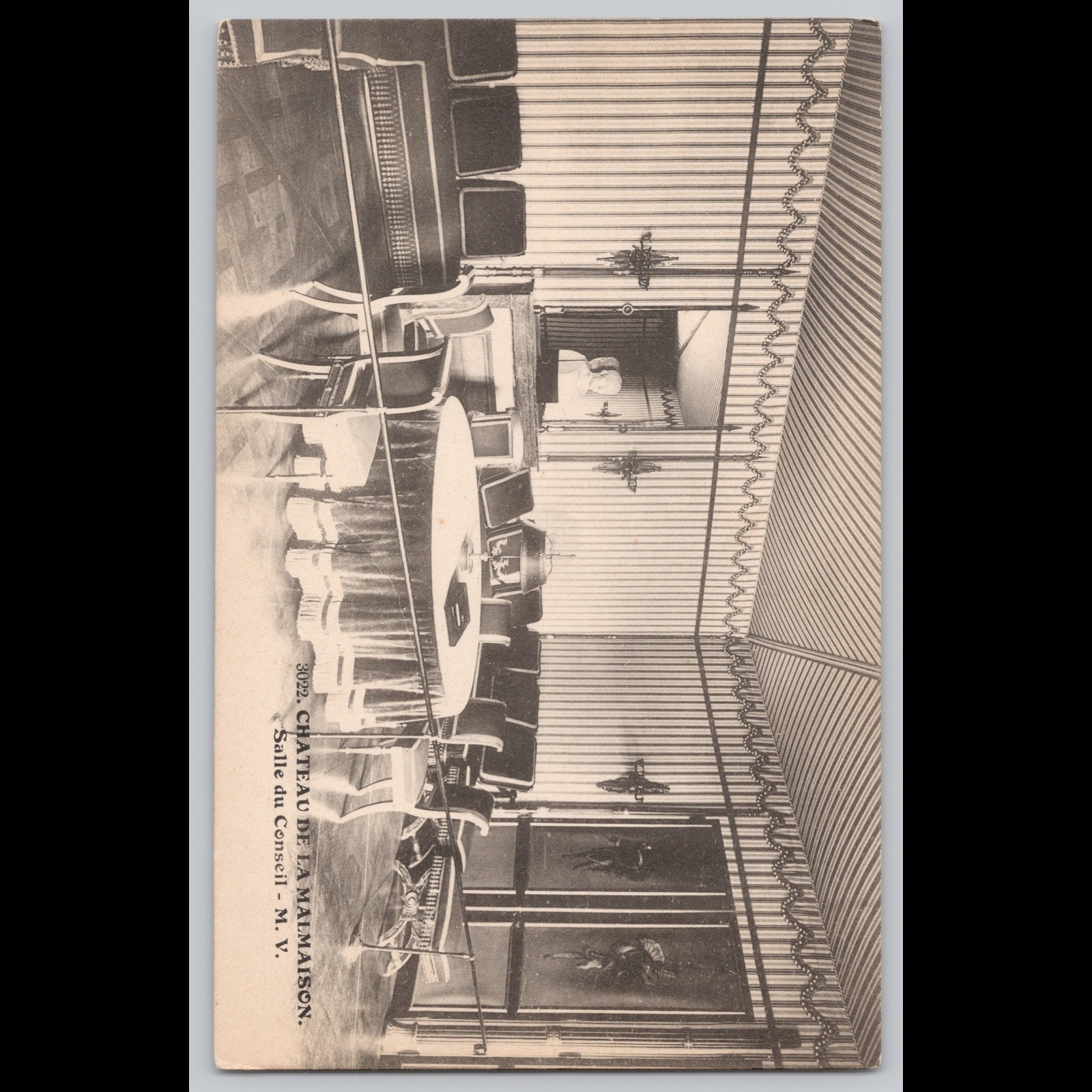 Antique Postcard Château de la Malmaison Salle du Conseil France