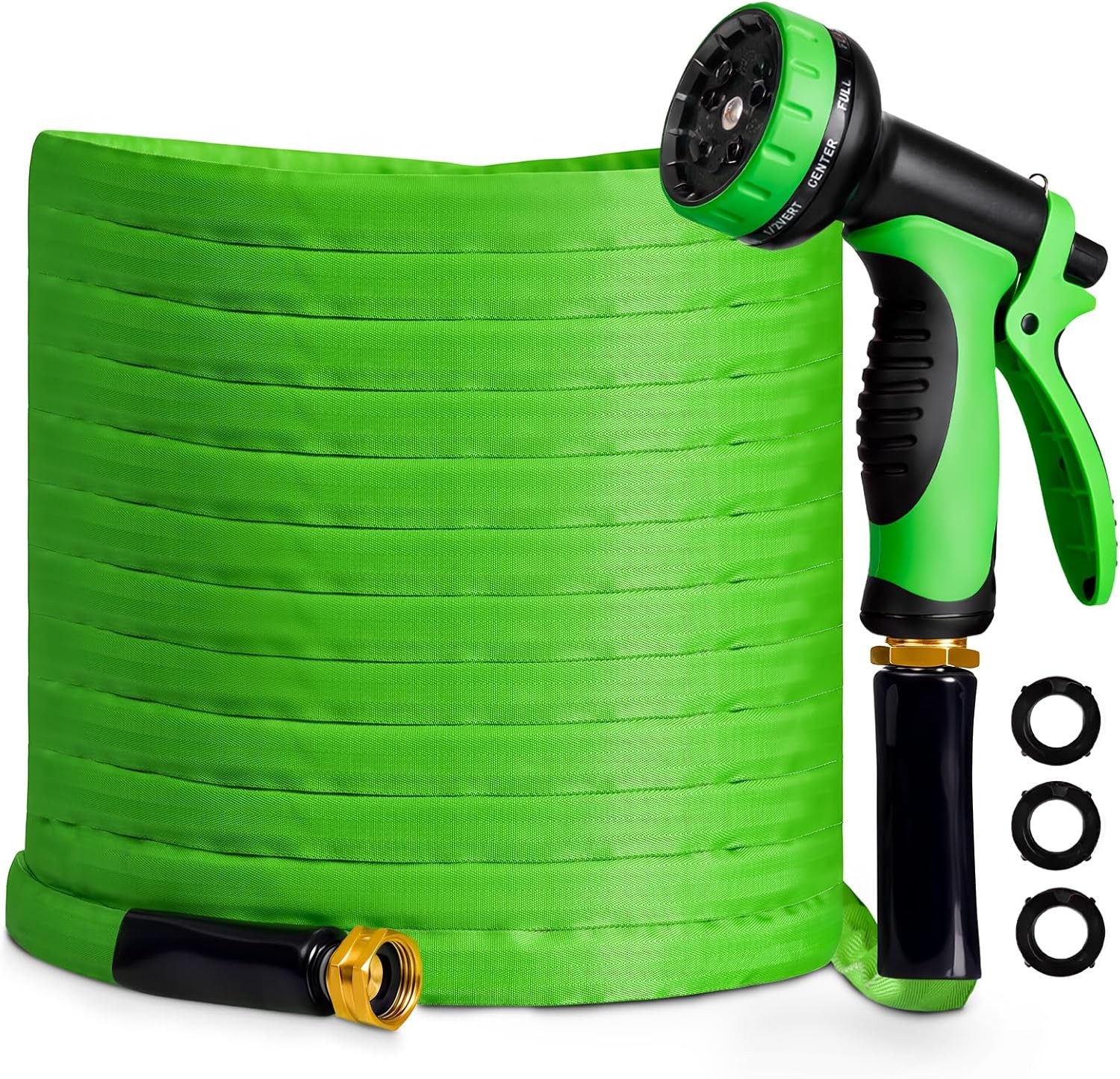 Garden Hose 75 FT,Non-Expanding,10 Functional Nozzles,Garden Hose anti-kink,Heav