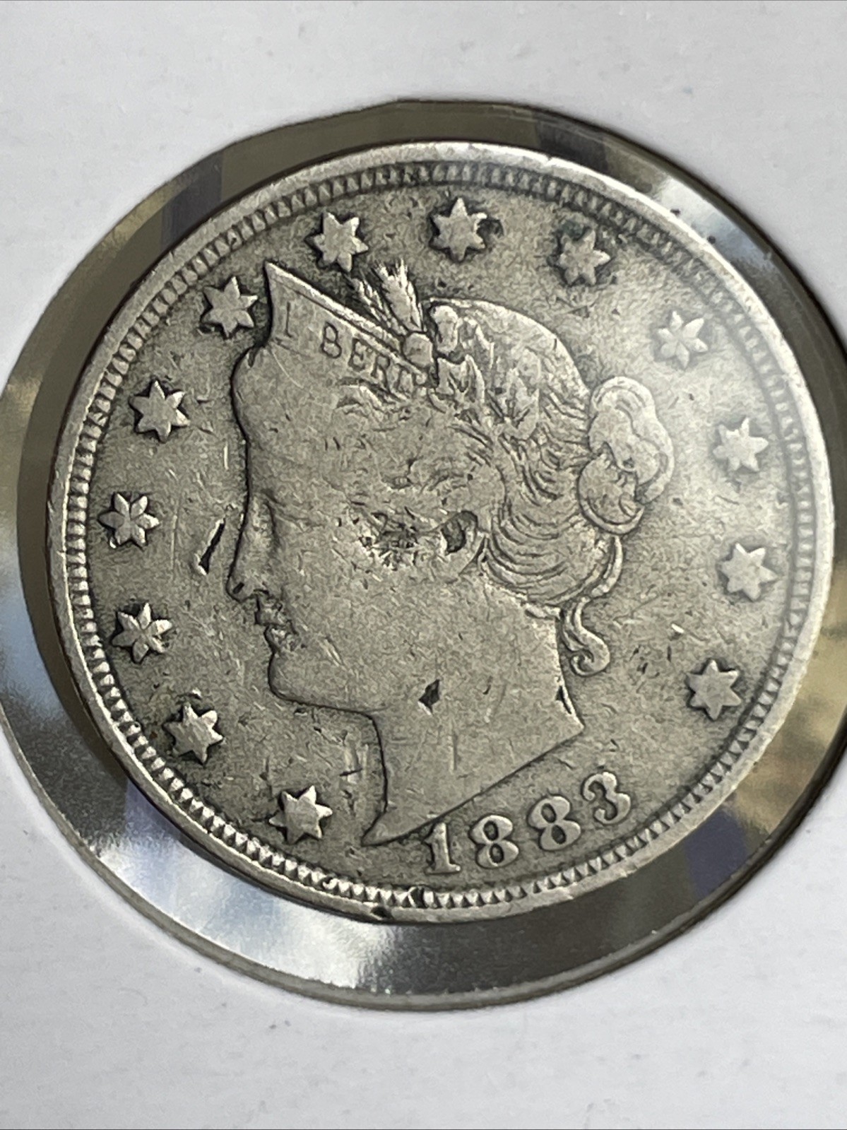 1883 5C Liberty “V” Nickel NO Cents Lot P76