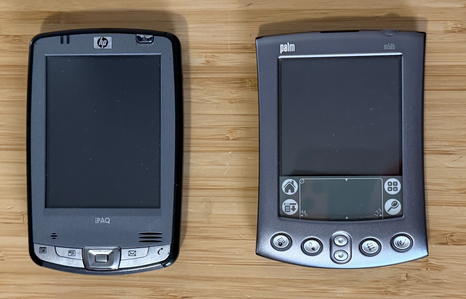 Vintage HP Hewlett Packard iPAQ Pocket PC + Palm Pilot m505 PDA *UNTESTED* AS IS