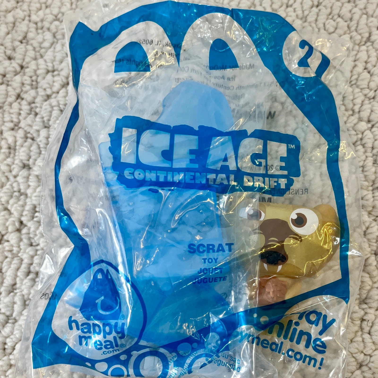 Scrat Squirrel Ice Age Continental Drift McDonalds Happy Meal Toy #2 2012