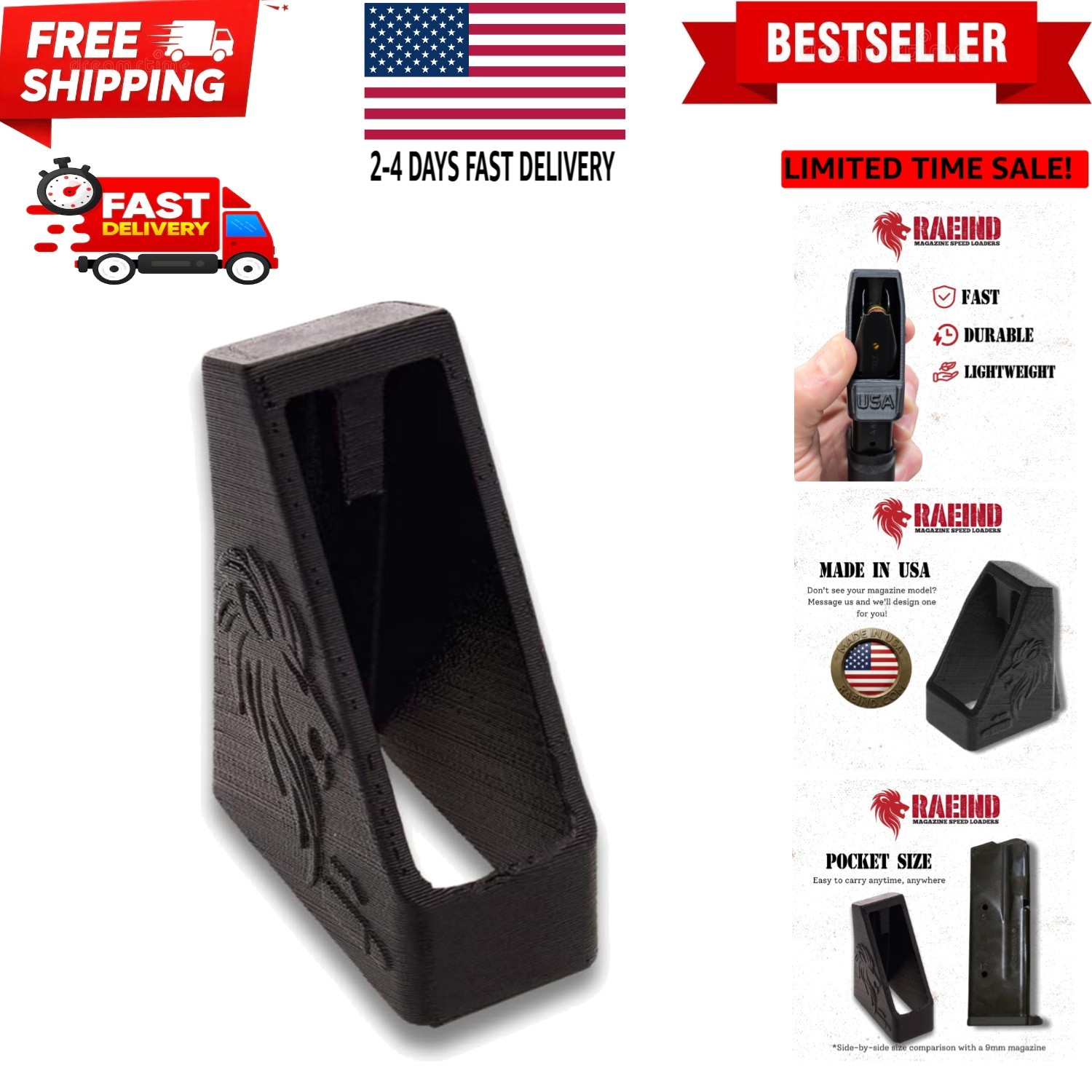 RAEIND Speed Loader for Kel Tec P17 .22 LR Handguns Single Stack Magazines