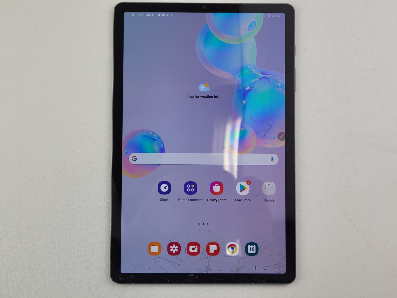 Samsung Galaxy Tab S6 (SM-T867R4) 128GB (U.S. Cellular) 10.5" - CRACKED - H6000