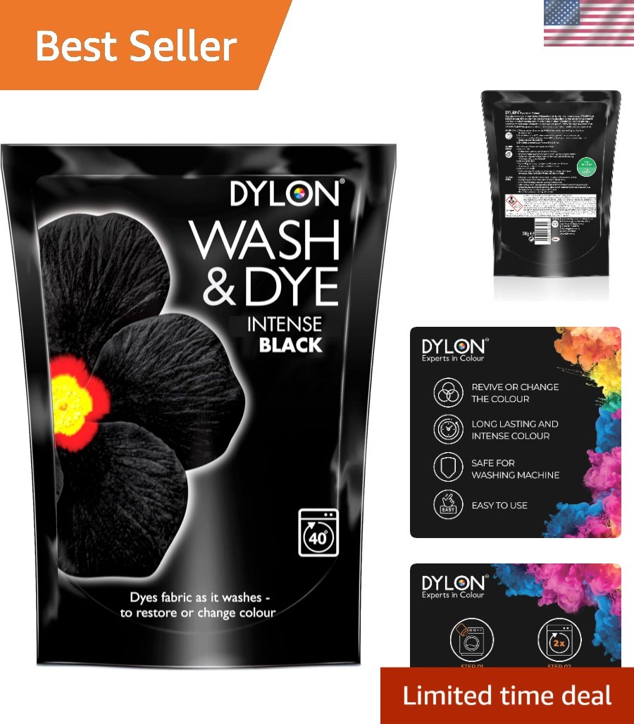 Permanent Velvet Black Fabric Dye - Transform Cotton, Nylon & Lycra Effortlessly