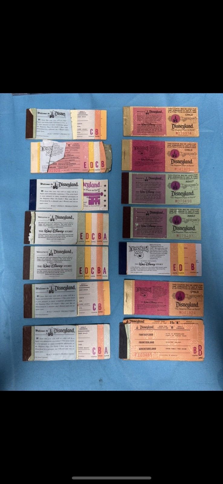 Disneyland Vintage Tickets