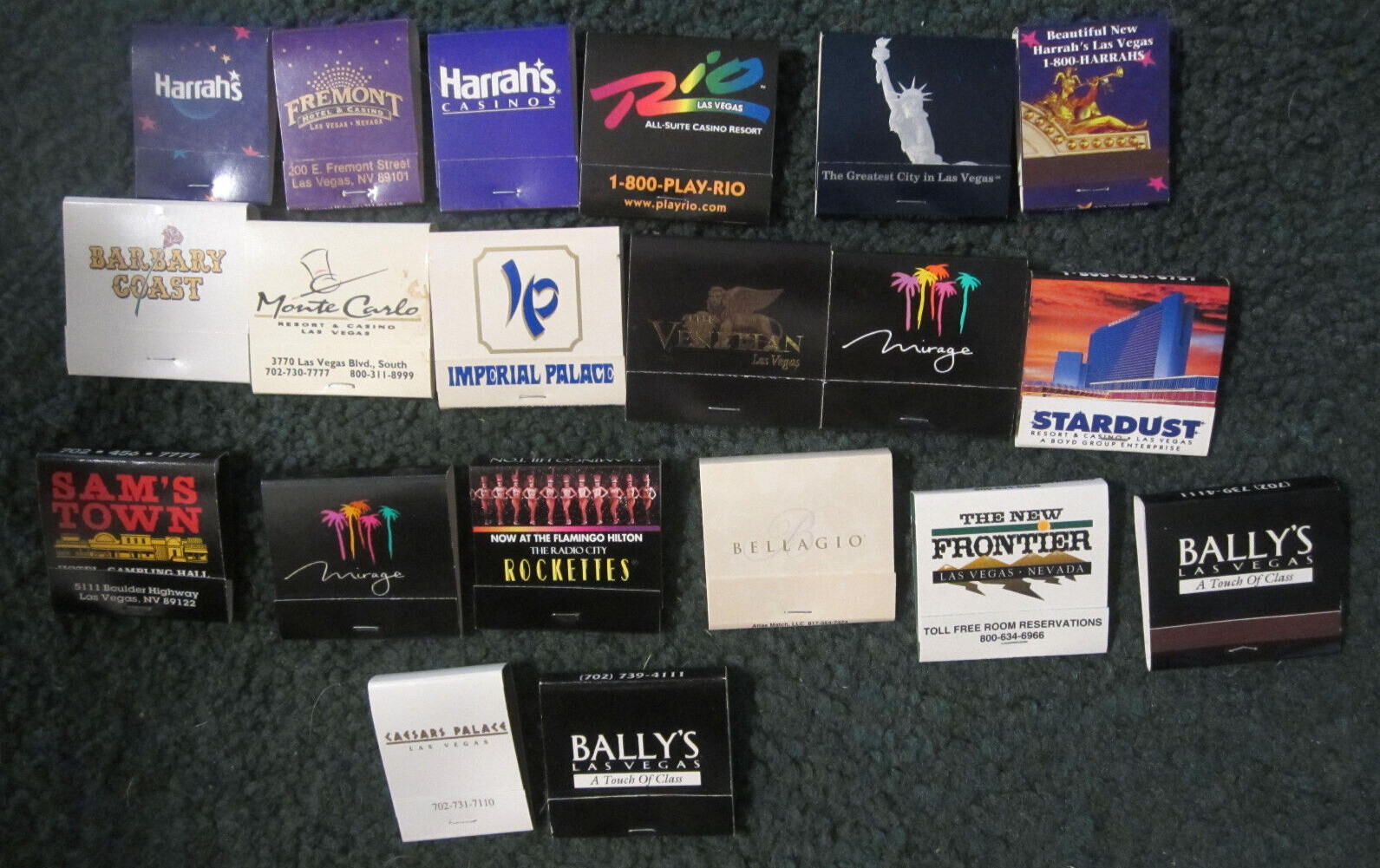 20 ad lot,Casino matchbooks,ad Las vegas Nevada VTG,Stardust,Bally's,Harrah's