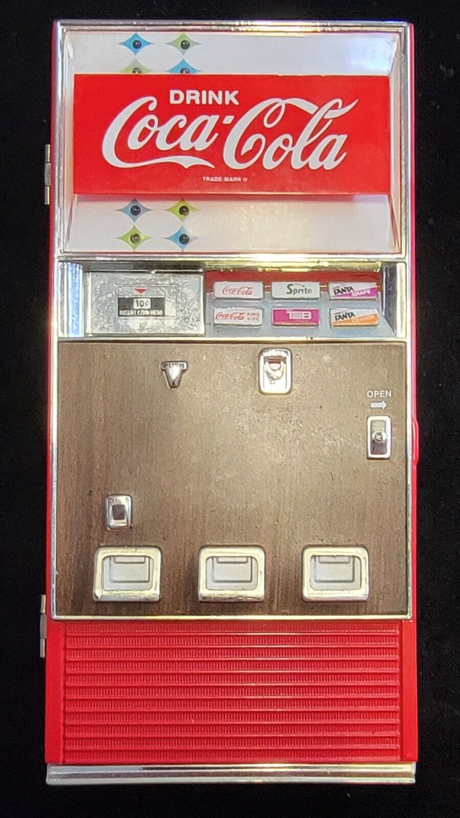 Vintage 1996 Vendo Coca-Cola Retro Mini Vending Machine Musical Bank Lights TaB