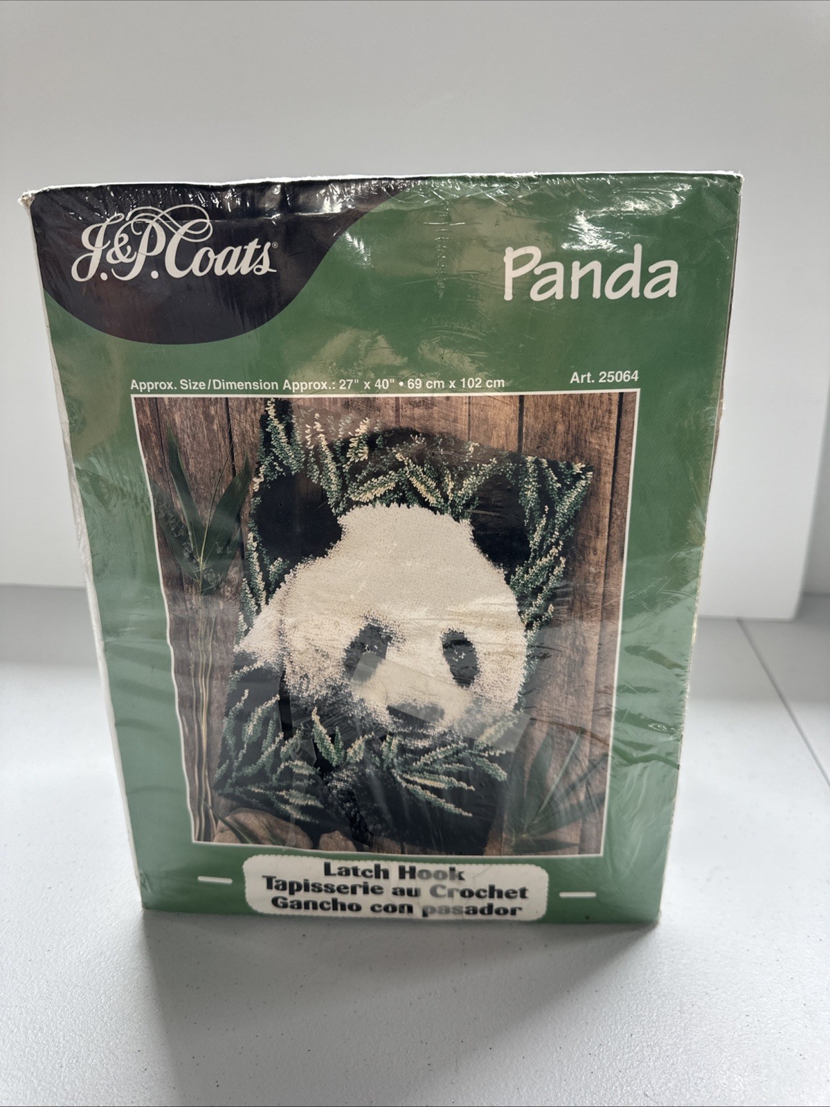 J & P Coats Latch Hook Kit Panda Sealed