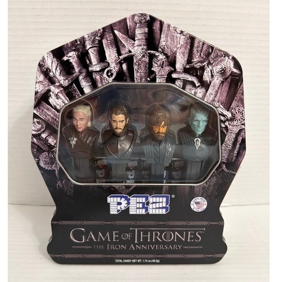 NEW PEZ Game of Thrones Iron Anniversary Collector Tin Box Jon Snow Daenerys