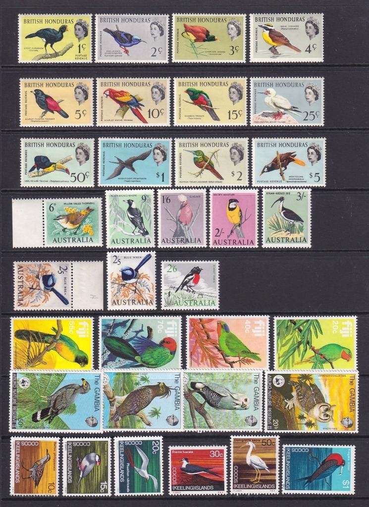 Br Commonwealth Birds Stamps. MM, MNH. Cat app £175.