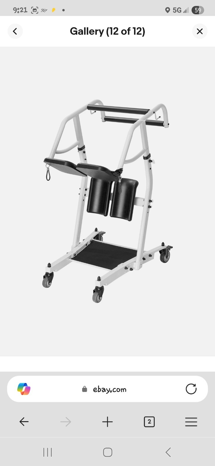 Restisland Stand Assist Patient Transport Unit Safely Sit, S HFK-9405 400lb Cap