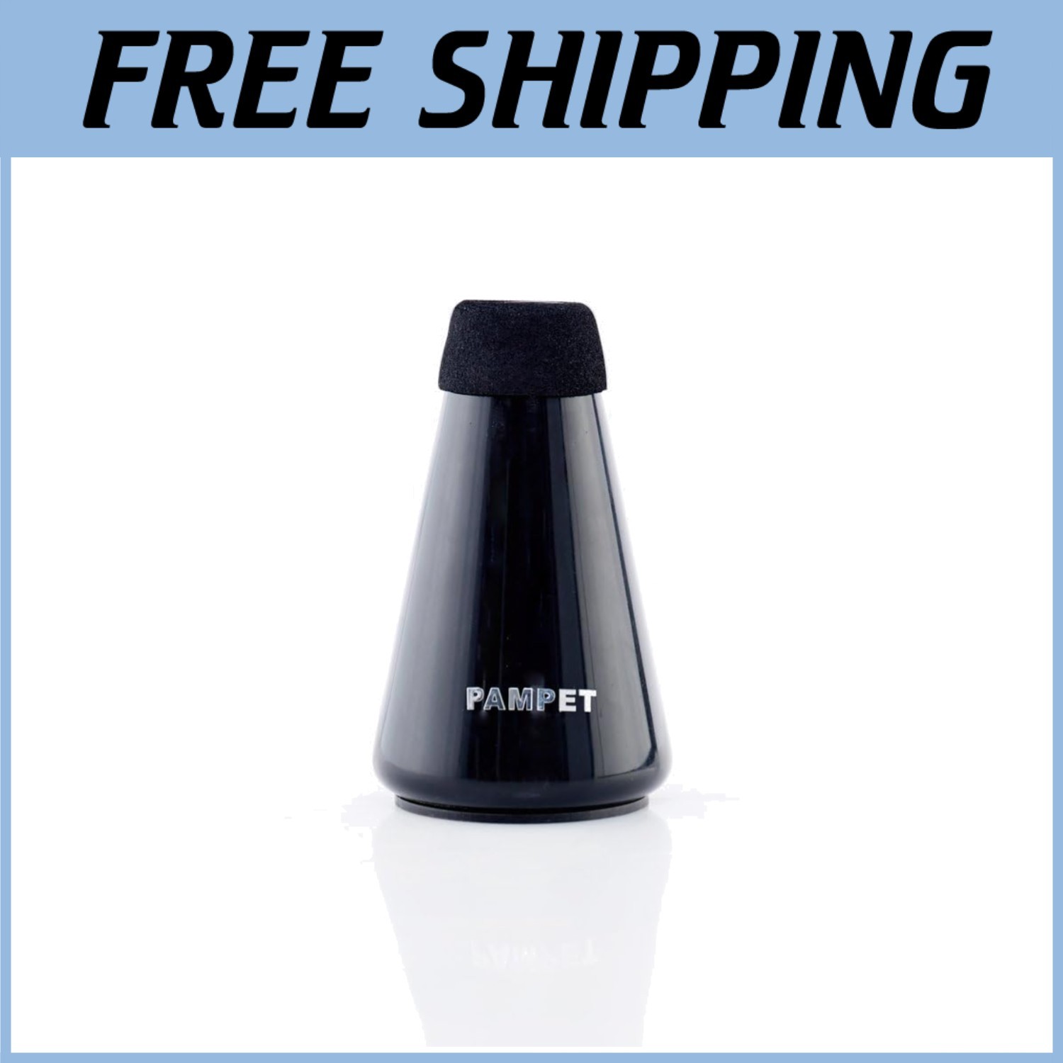 Black Trumpet Practice Mute with Back Pressure