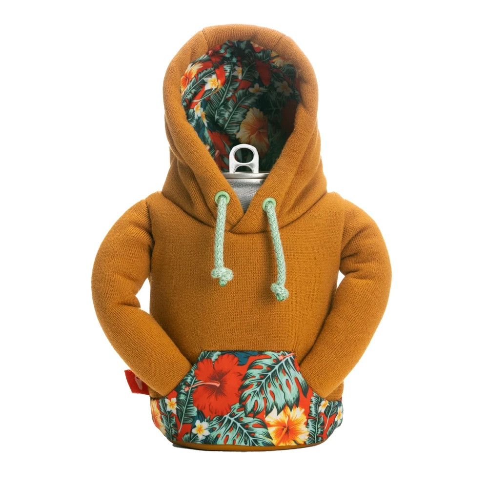 Honey Brown Beverage Insulator Keeps Drinks Cold Fits 12 16 Oz Cans and Bot