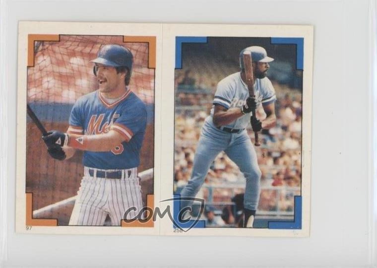1986 Topps Album Stickers Willie Wilson Wally Backman #258-97 0u7