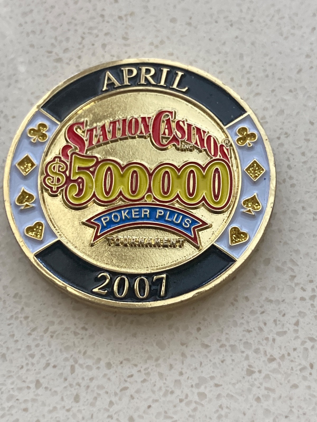 NEW Station Casino JUMBO HOLD EM $500,000 POKER PROGRESSIVE PLUS Coin April 2007
