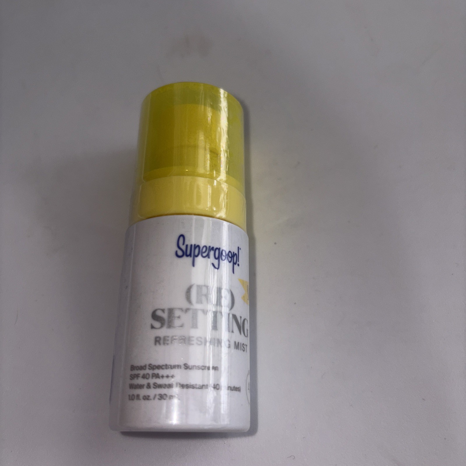 SuperGoop! (Re)setting Mist SPF 40 ~ 1 fl oz ~ Refreshing  Glow Protection
