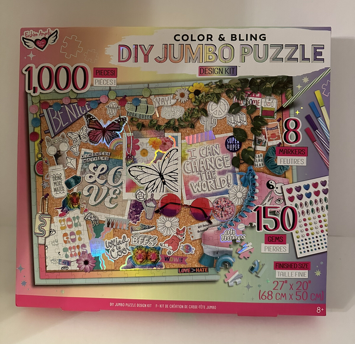 DIY JUMBO PUZZLE Color & Bling 1,000 Pieces BRAND NEW
