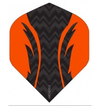 Archers X Pro Black Orange Standard Dart Flights