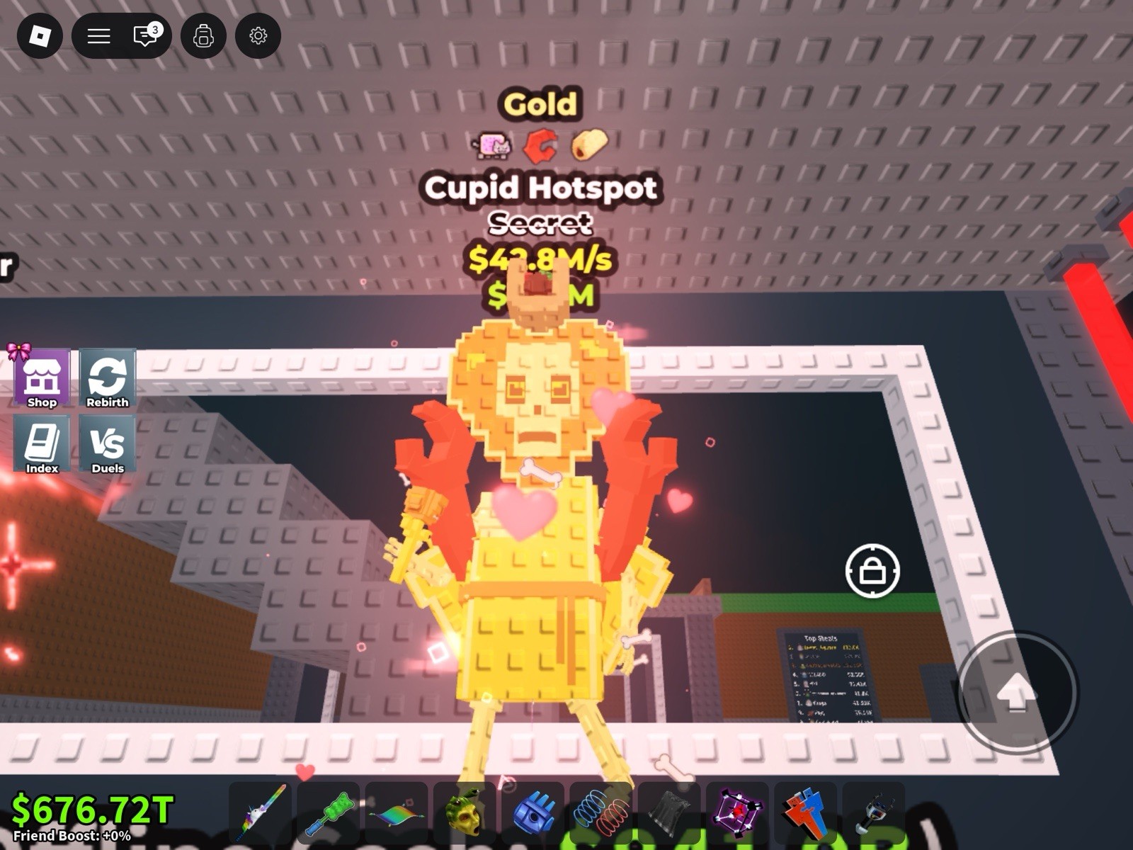 Roblox Gold Cupid Hotspot Secret Virtual Collectible In-Game Item Asset