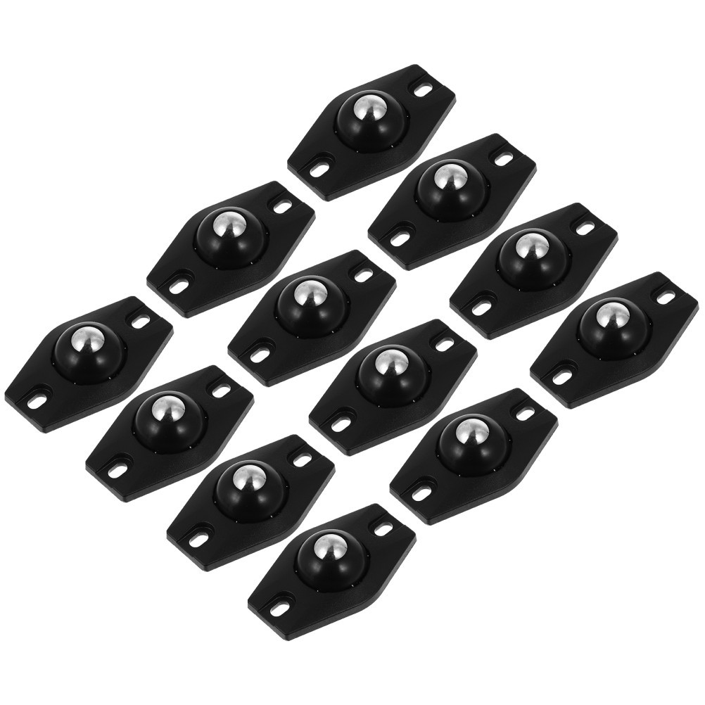 12Pcs Self Adhesive Caster Wheels Mini Swivel Wheels 360 Degree Rotation